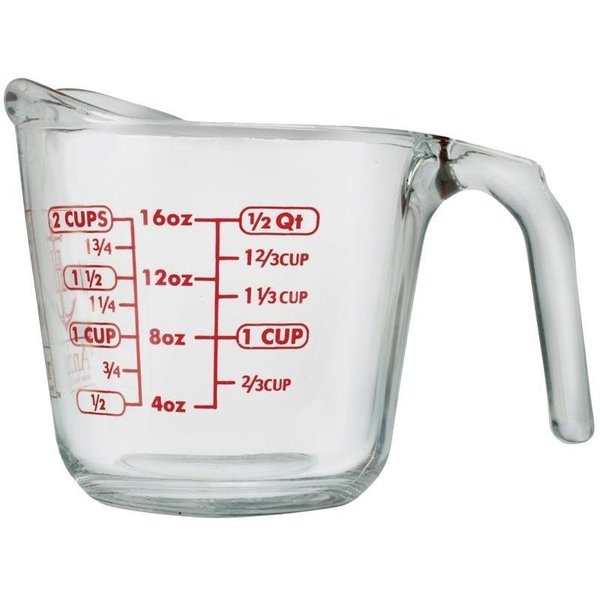 Anchor Hocking 551770L13 Measuring Cup, Glass, Clear 551770L20